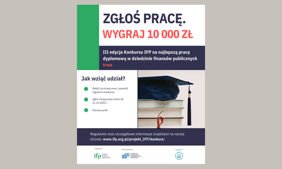 III edycję Konkursu na najlepszą pracę dyplomową z zakresu finansów publicznych