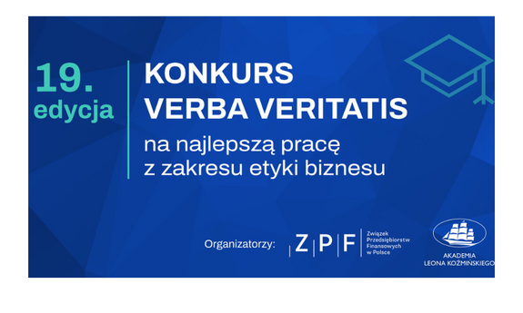 Ruszyła19. edycja konkursu VERBA VERITATIS na najlepszą pracę z zakresu etyki biznesu