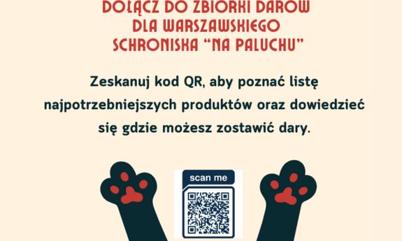 Zbiórka darów dla schroniska dla zwierząt „Na Paluchu”!