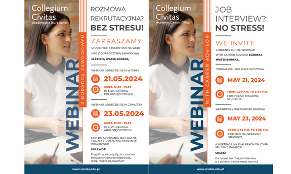 Webinar „Rozmowa rekrutacyjna? Bez stresu”_ Webinar „Job interview? No stress!"