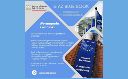 Staże Blue Book w Unii Europejskiej.