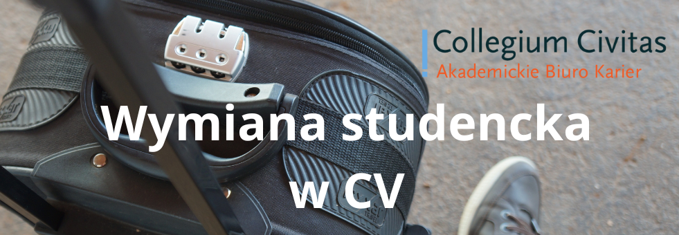 Logo Akademickiego Biura Karier oraz napis: Wymiana studencka w CV