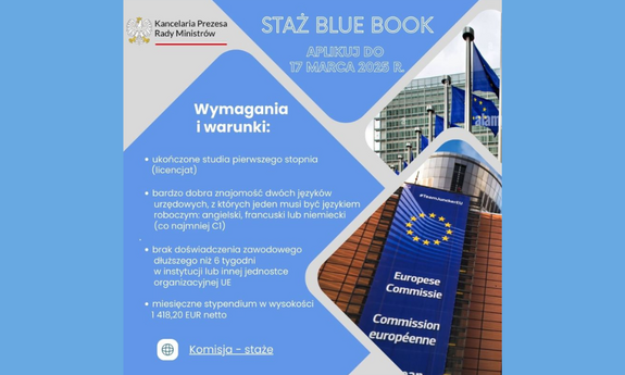 Staże Blue Book w Unii Europejskiej.